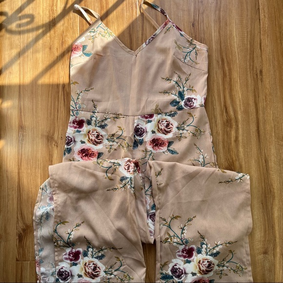 Pants - Spring floral jump suit